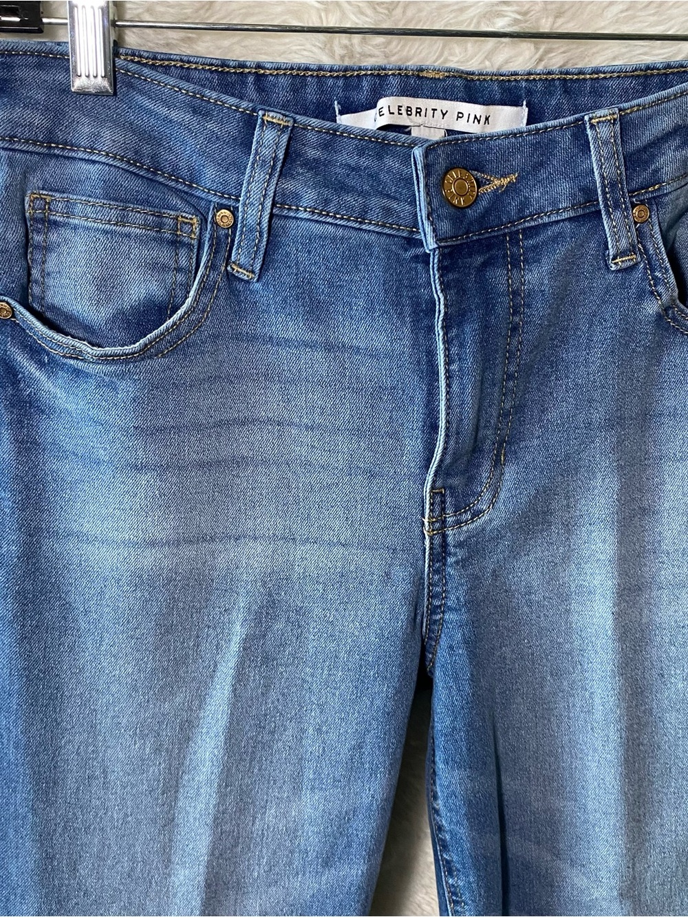 Celebrity Pink Medium Blue Flare Jeans - Picture 4 of 8